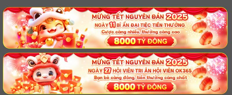 Khuyến mãi Tết Nguyên Đán 2025 – Cược càng nhiều, thưởng càng sâu