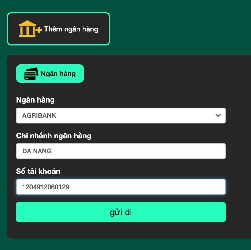 Liên kết ngân hàng để chuẩn bị rút tiền