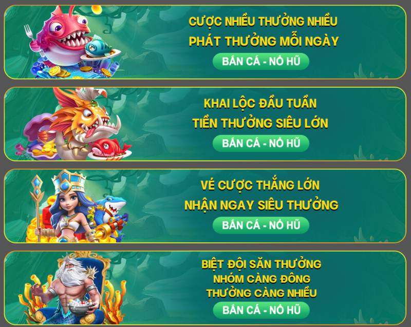 Ưu đãi bắn cá – Nổ hũ: Game càng hot, thưởng càng cao